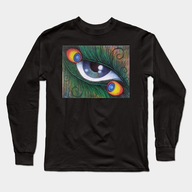 Peacock eye Long Sleeve T-Shirt by Twisted Shaman